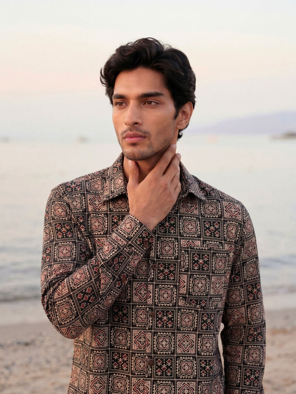 Cultural Charm – Printed Cotton Full Sleeve Shirt - Jaipuri Crown