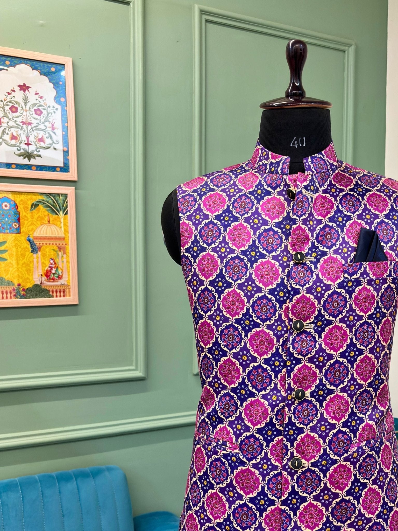 Cultural Fusion Jacket - Jaipuri Crown