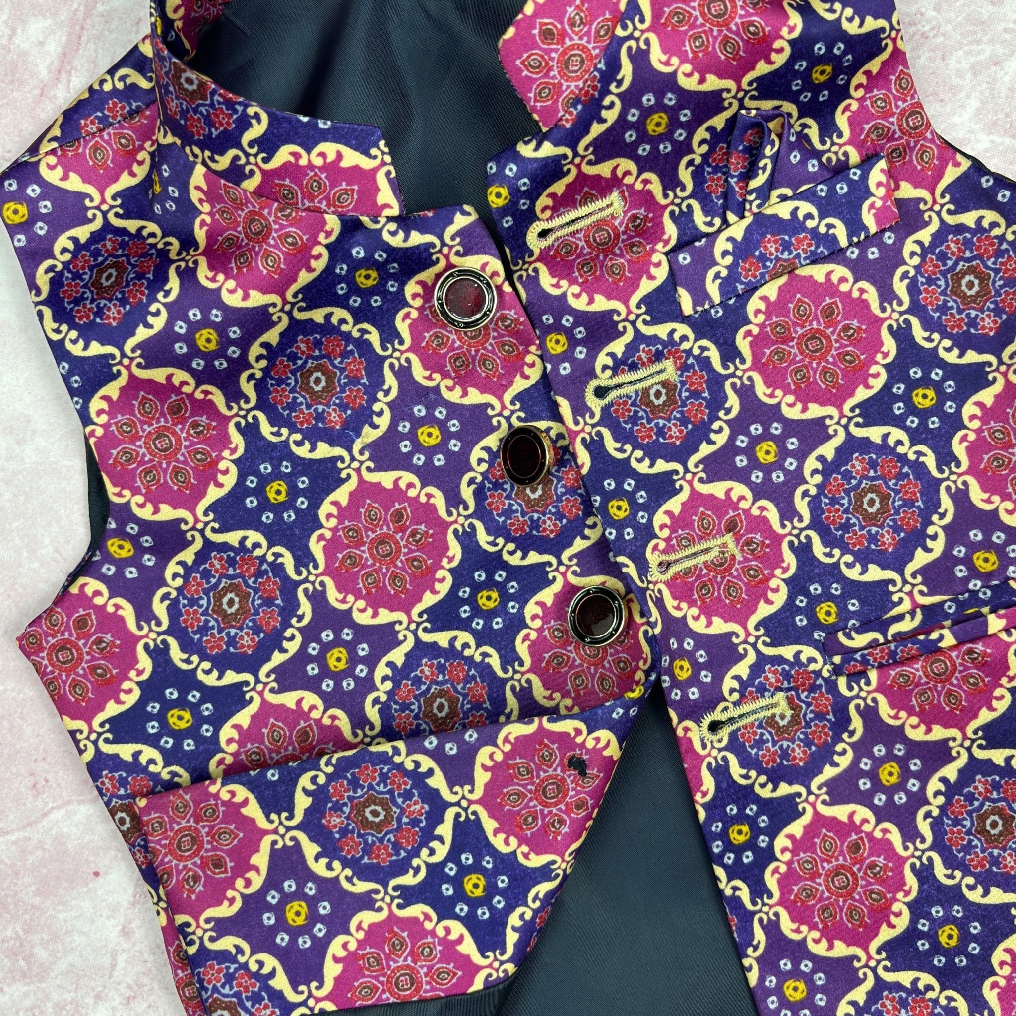 Cultural Modi Jacket for Kids - Jaipuri Crown