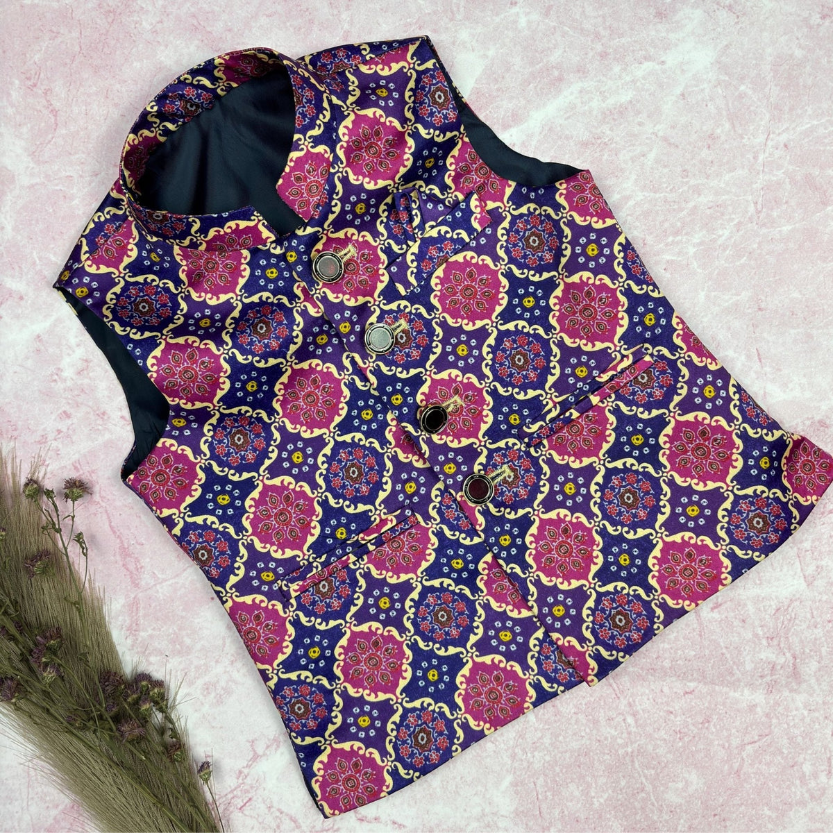 Cultural Modi Jacket for Kids - Jaipuri Crown