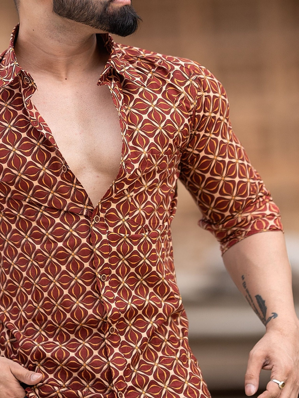 Desert Bloom – Full Sleeve Cotton Shirt - Jaipuri Crown