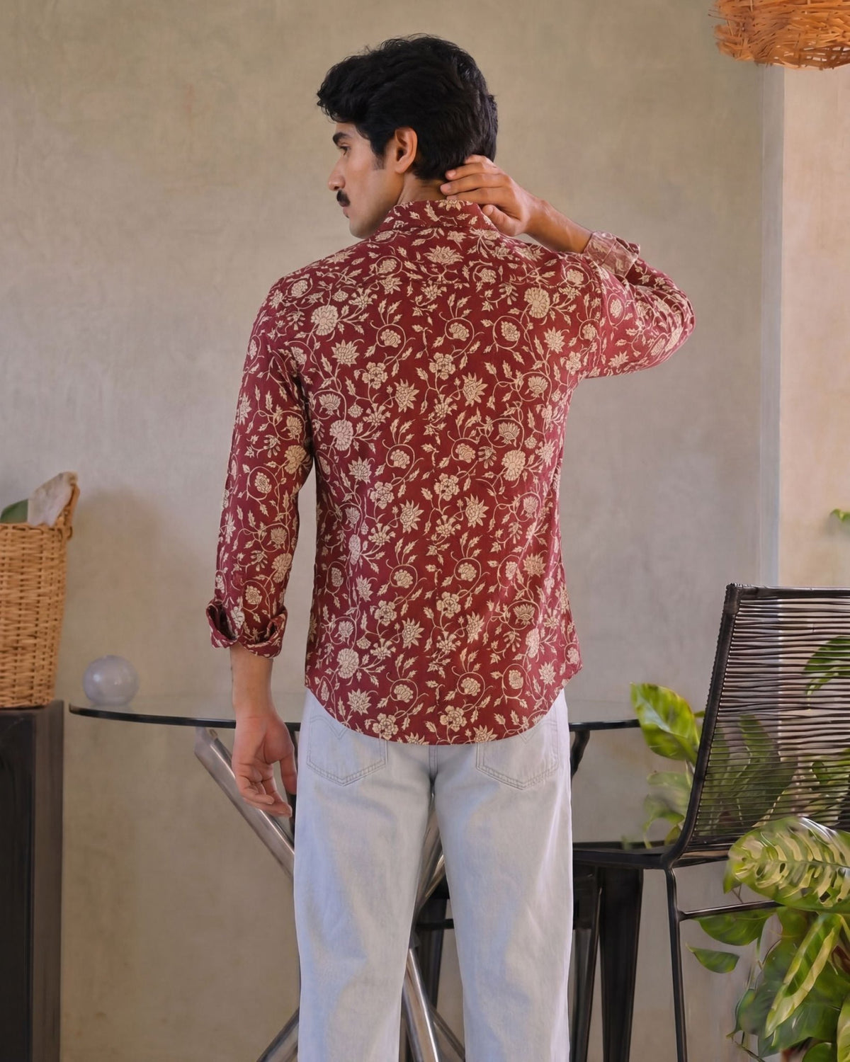 Desert Bloom – Printed Cotton Full Sleeve Shirt - Jaipuri Crown