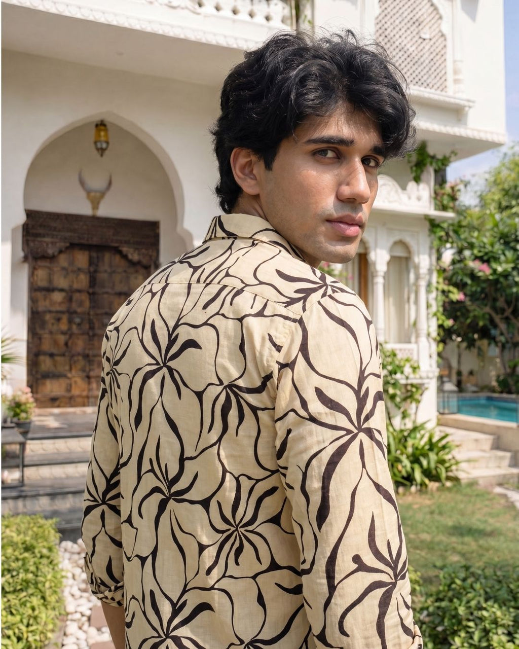 Desert Bloom – Printed Cotton Full Sleeve Shirt - Jaipuri Crown