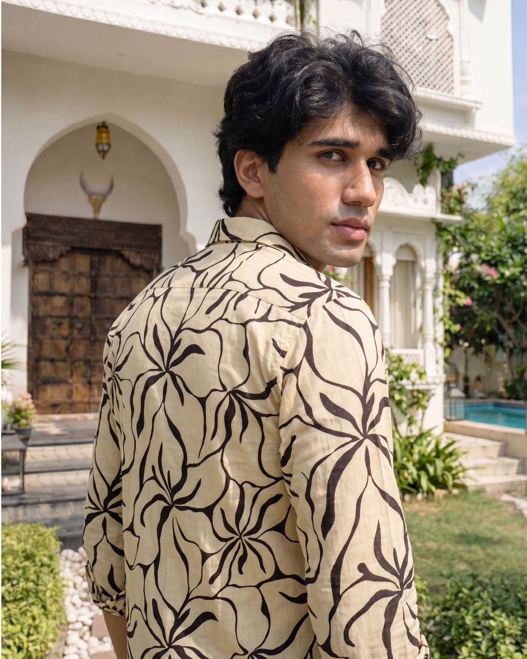 Desert Bloom – Printed Cotton Full Sleeve Shirt - Jaipuri Crown
