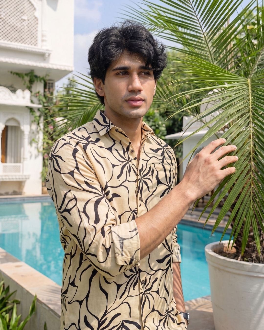 Desert Bloom – Printed Cotton Full Sleeve Shirt - Jaipuri Crown