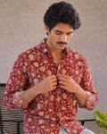 Desert Bloom – Printed Cotton Full Sleeve Shirt - Jaipuri Crown