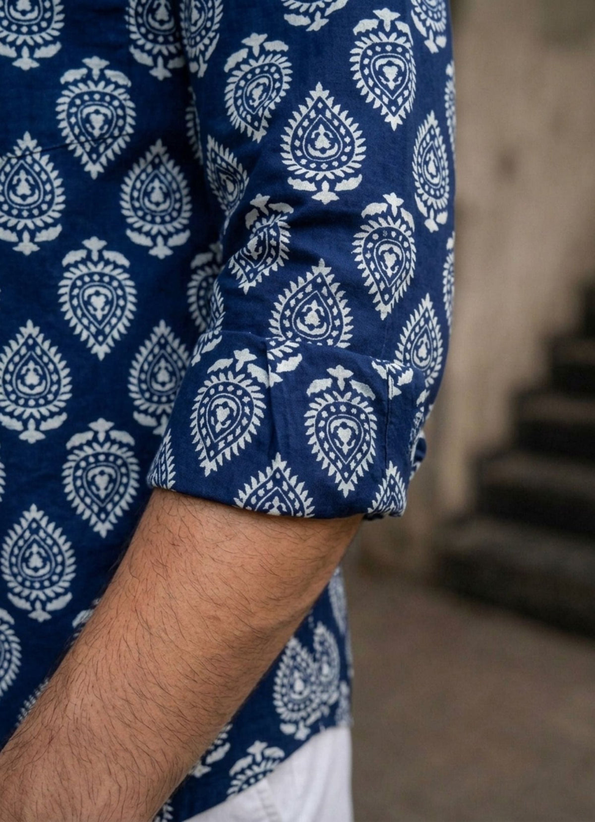 Desert Bloom – Printed Cotton Full Sleeve Shirt - Jaipuri Crown