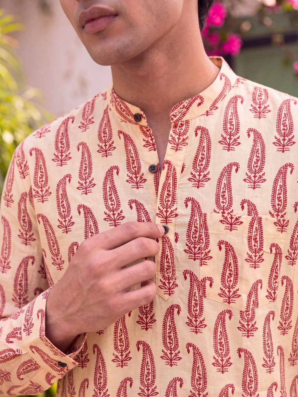 Desert Bloom – Printed Cotton Short Kurta - Jaipuri Crown