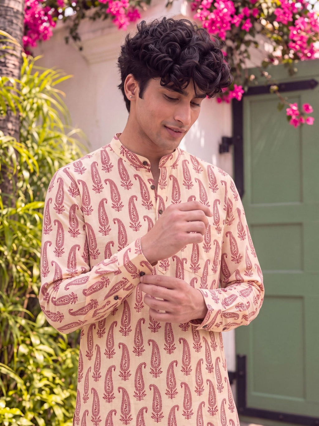 Desert Bloom – Printed Cotton Short Kurta - Jaipuri Crown