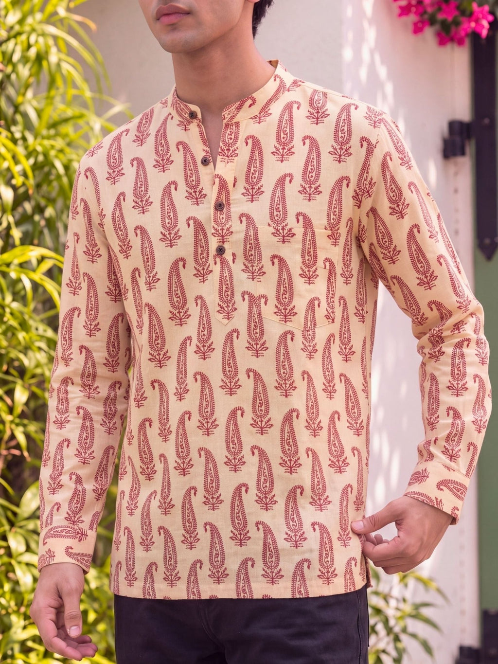 Desert Bloom – Printed Cotton Short Kurta - Jaipuri Crown
