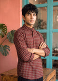 Desert Blossom – Men's Printed Cotton Short Kurta - Jaipuri Crown