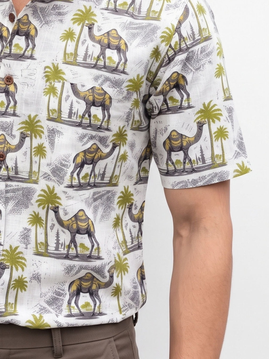 Desert Charm – Printed Cotton Half Sleeve Shirt - Jaipuri Crown