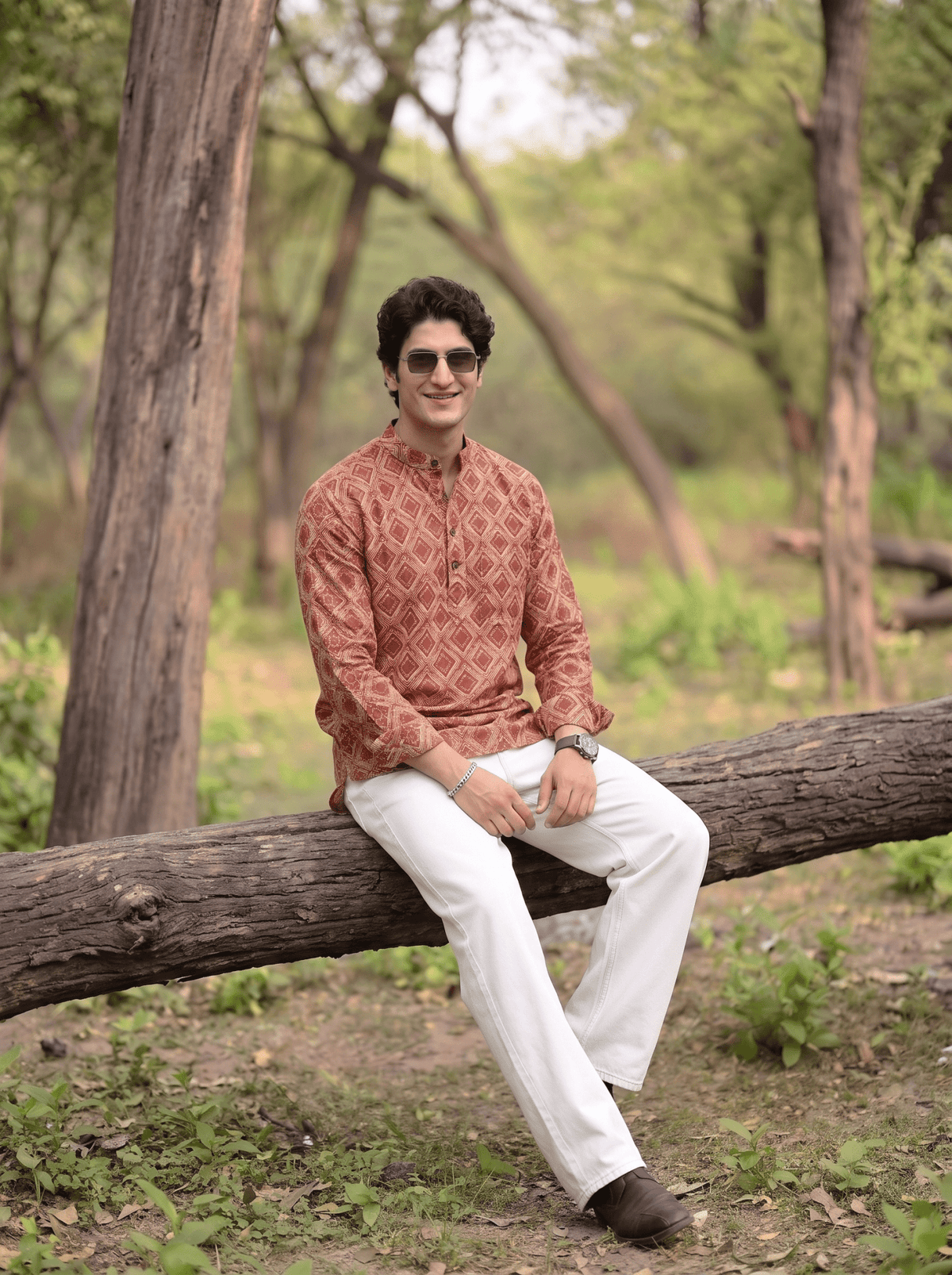 Desert Charm – Printed Cotton Short Kurta - Jaipuri Crown