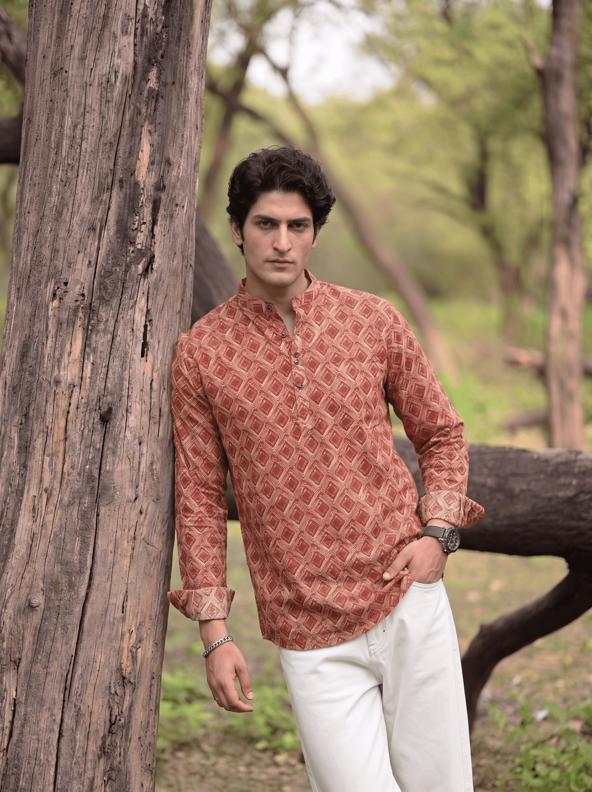 Desert Charm – Printed Cotton Short Kurta - Jaipuri Crown