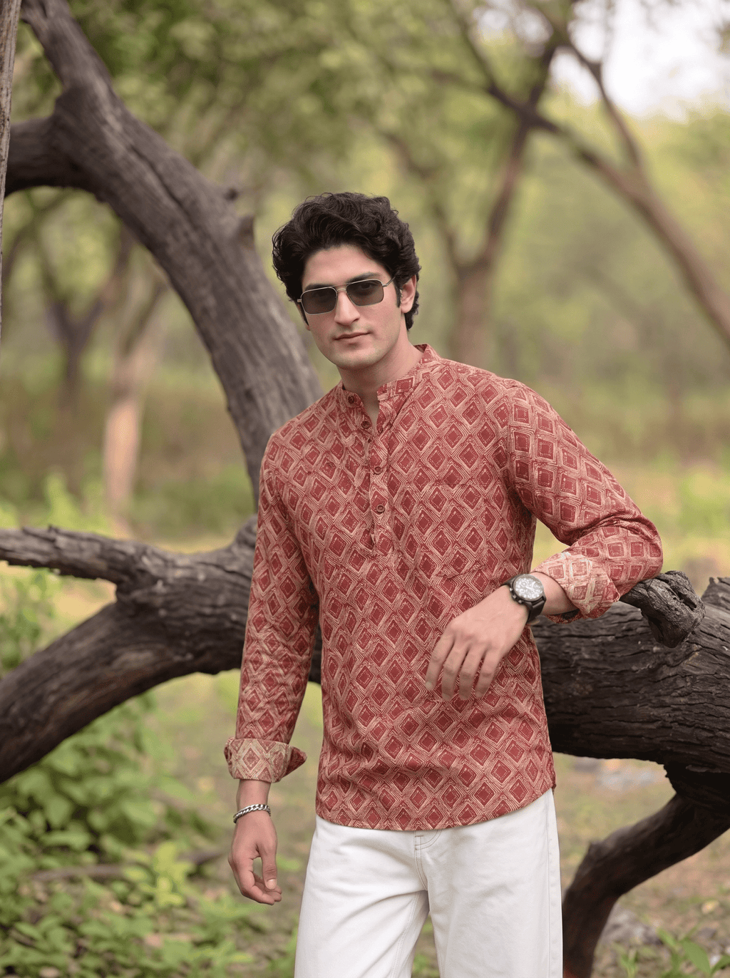 Desert Charm – Printed Cotton Short Kurta - Jaipuri Crown