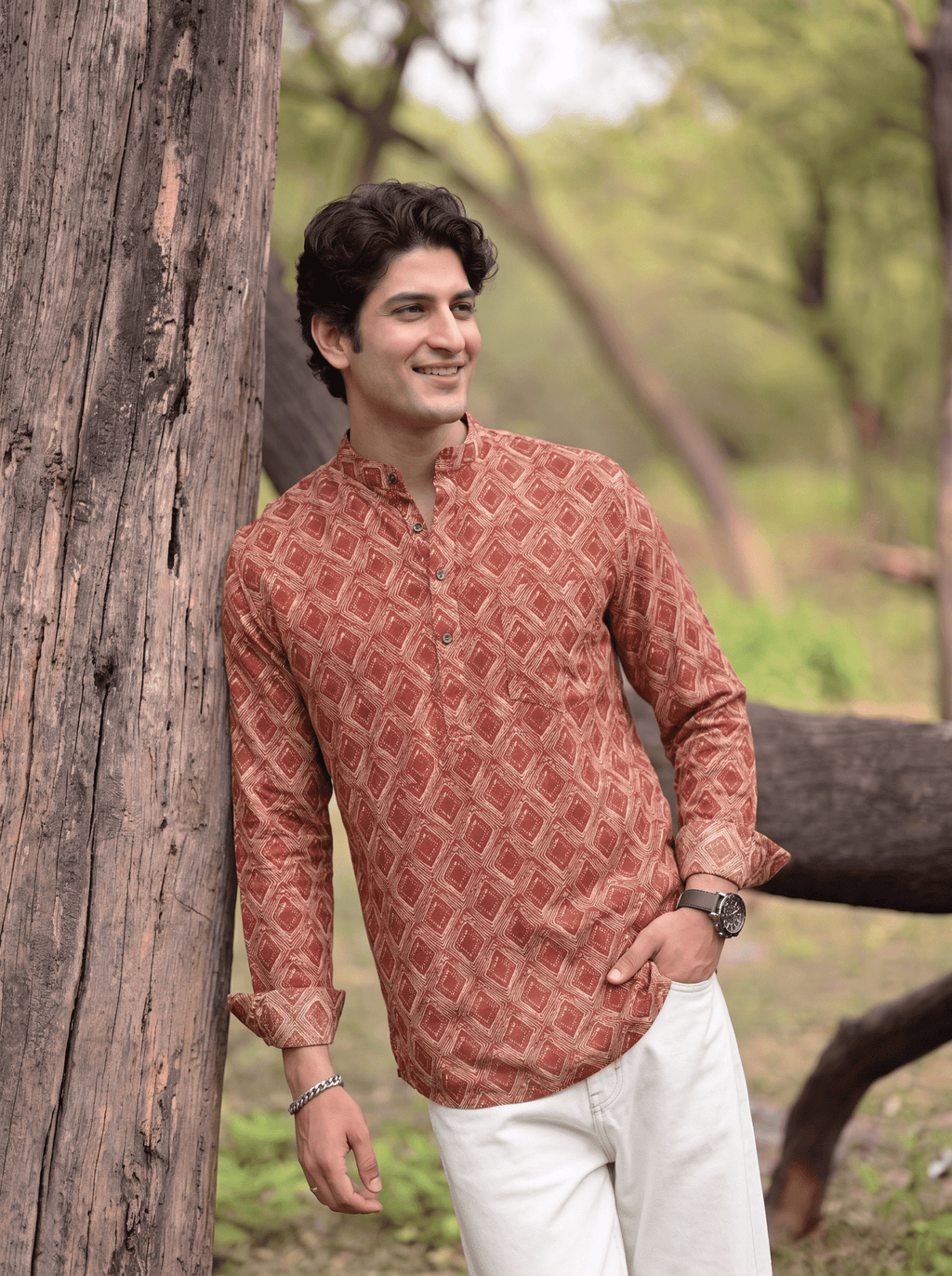 Desert Charm – Printed Cotton Short Kurta - Jaipuri Crown