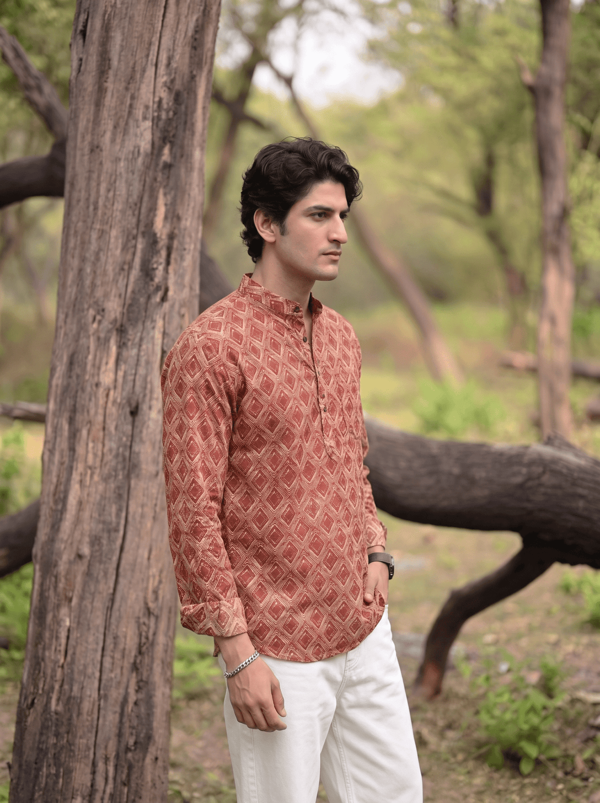 Desert Charm – Printed Cotton Short Kurta - Jaipuri Crown