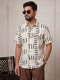 Desert Echoes – Printed Cotton Half Sleeve Shirt - Jaipuri Crown