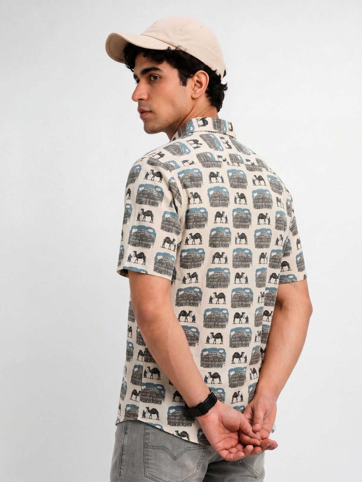 Desert Haveli – Heritage Printed Cotton Half Sleeve - Jaipuri Crown
