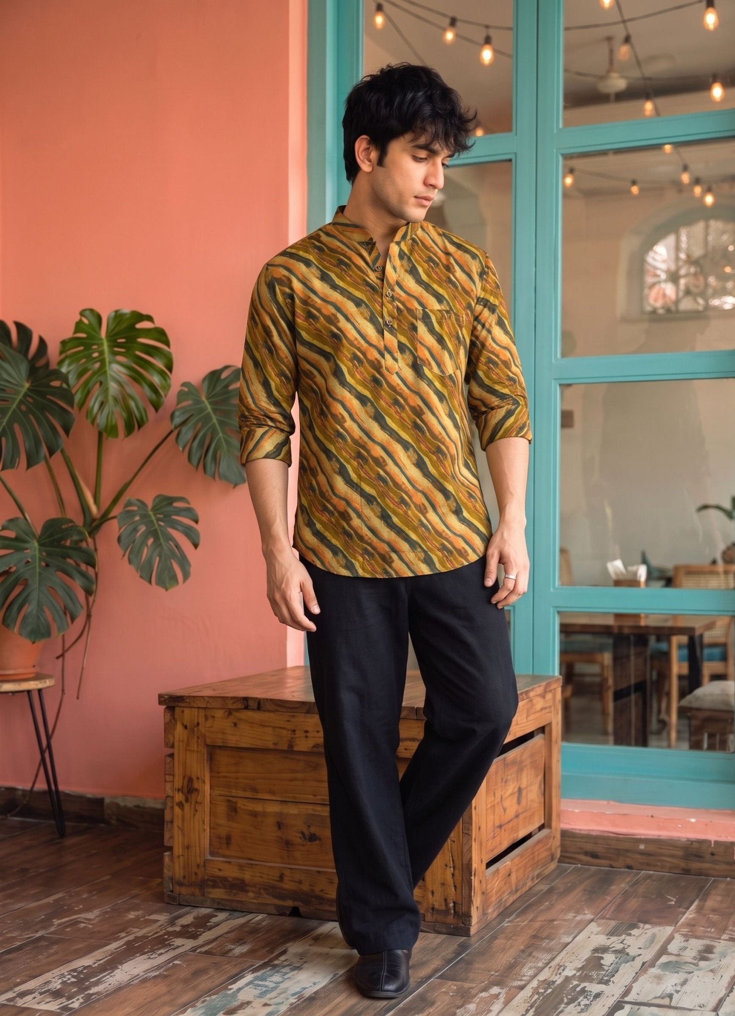 Desert Mirage – Printed Cotton Short Kurta - Jaipuri Crown
