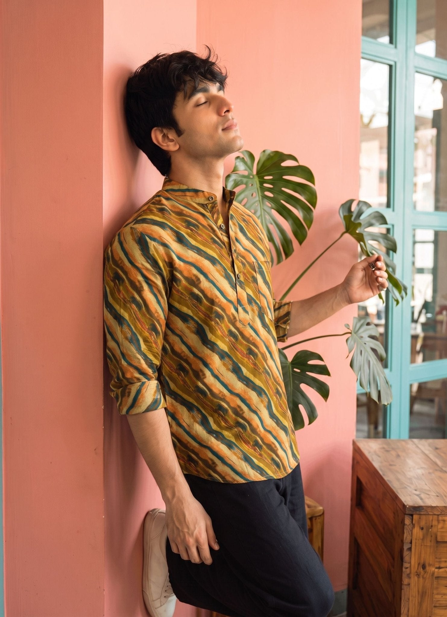 Desert Mirage – Printed Cotton Short Kurta - Jaipuri Crown