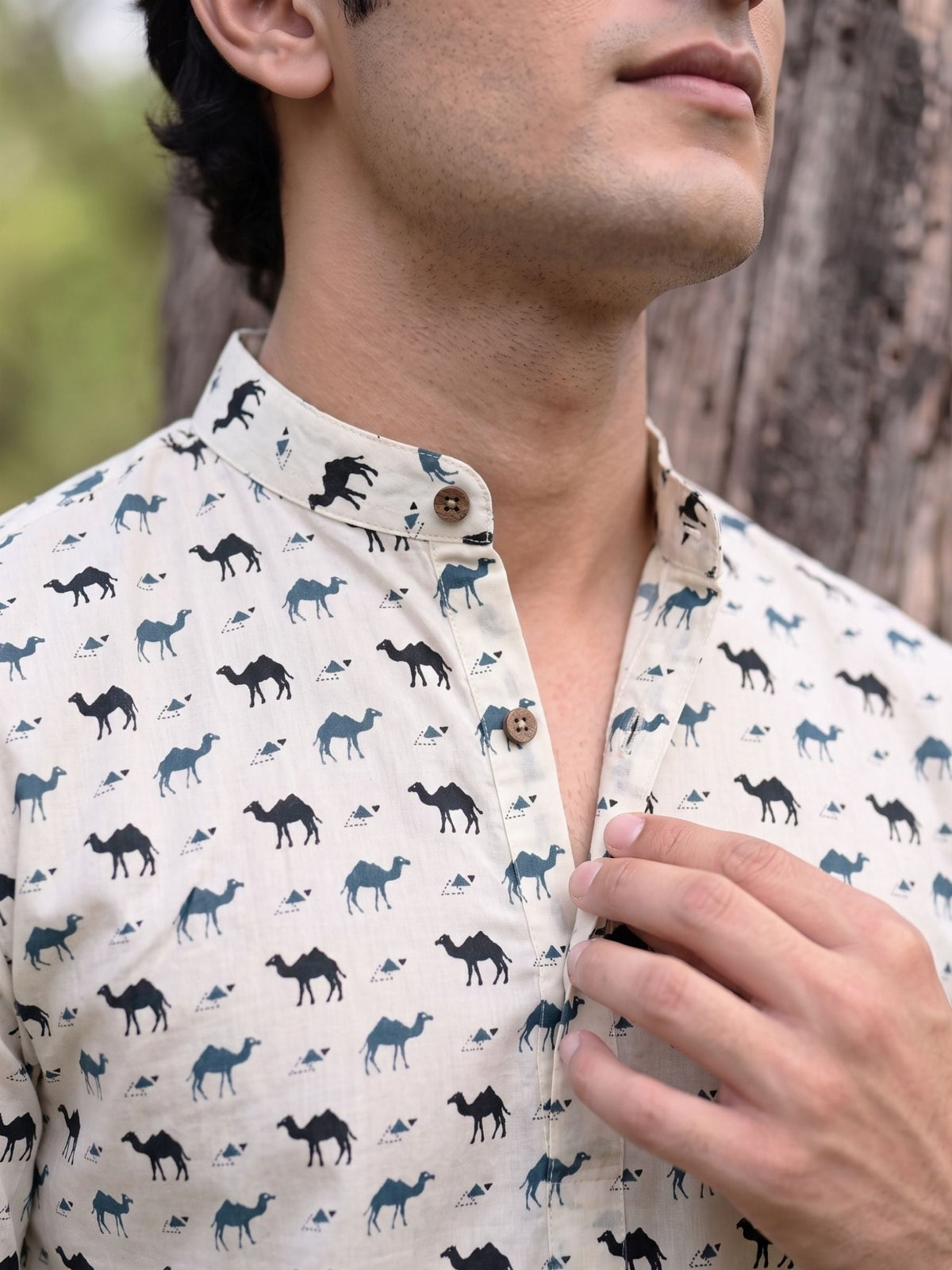 Desert Mirage – Printed Cotton Short Kurta - Jaipuri Crown