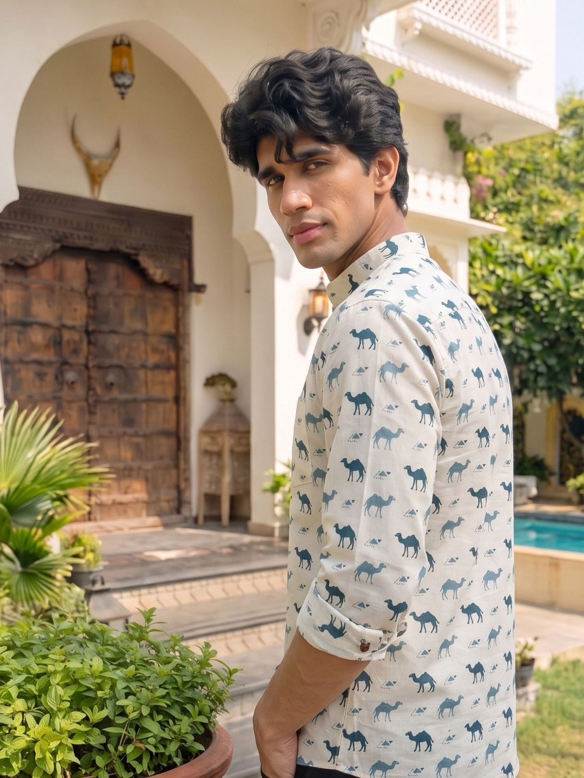 Desert Mirage – Printed Cotton Short Kurta - Jaipuri Crown