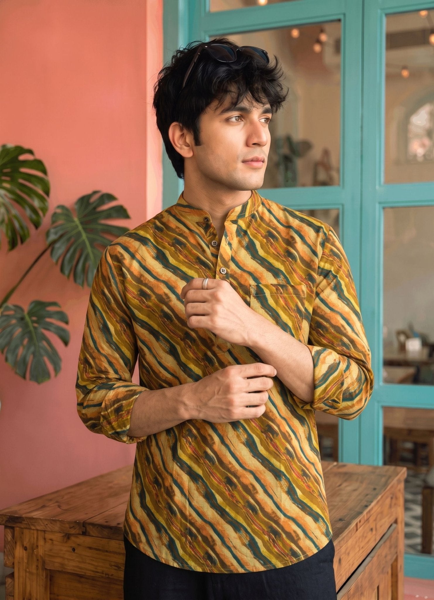 Desert Mirage – Printed Cotton Short Kurta - Jaipuri Crown