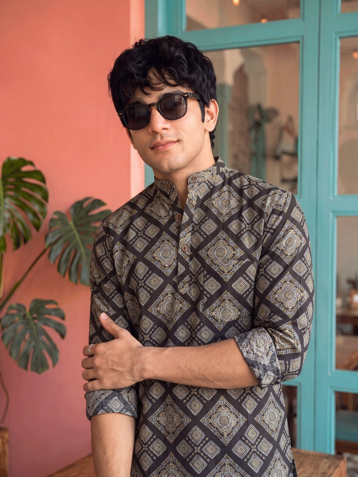 Desert Mirage – Printed Cotton Short Kurta - Jaipuri Crown