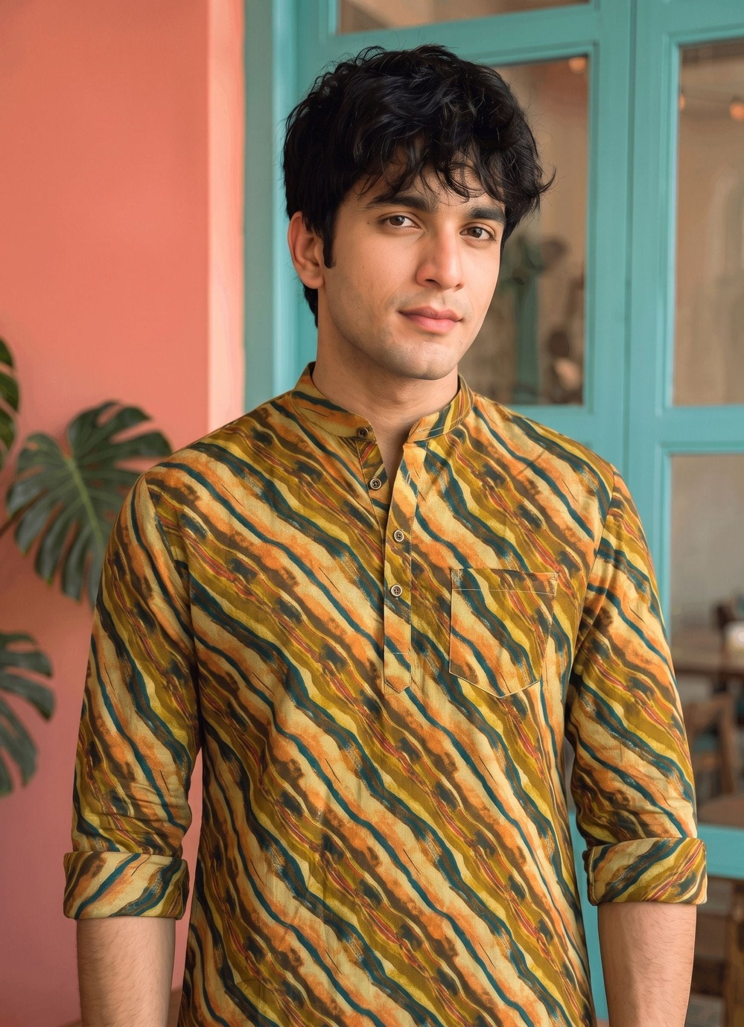 Desert Mirage – Printed Cotton Short Kurta - Jaipuri Crown