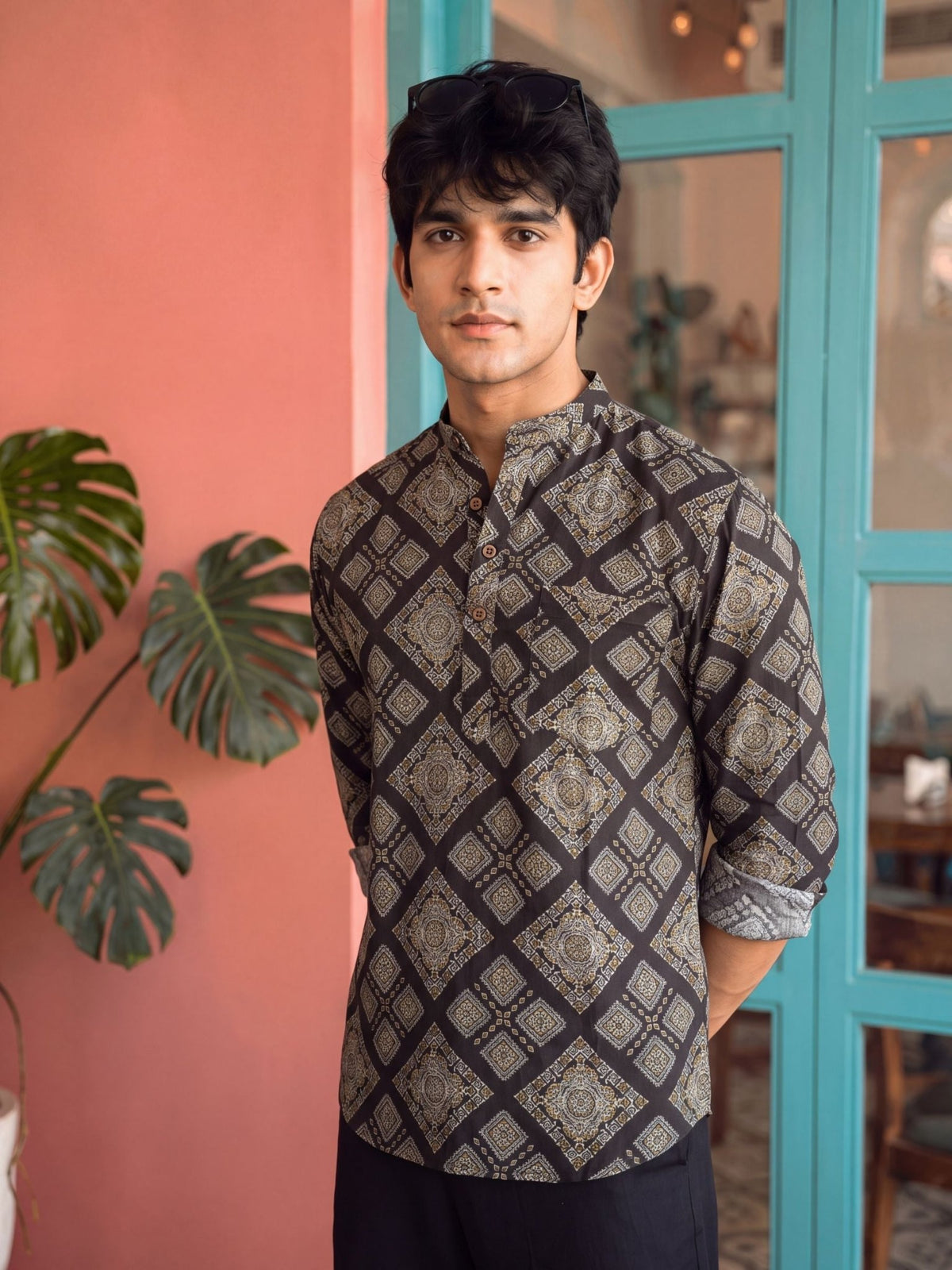 Desert Mirage – Printed Cotton Short Kurta - Jaipuri Crown
