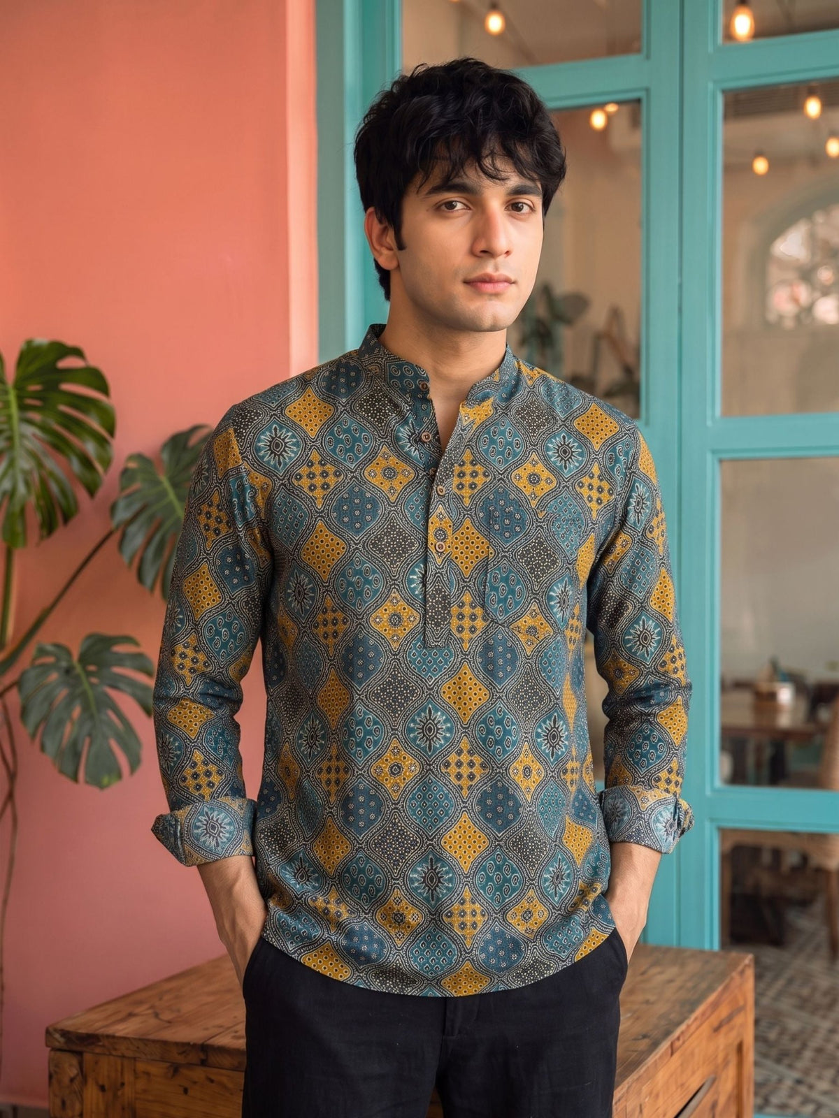 Desert Nights – Printed Cotton Short Kurta - Jaipuri Crown