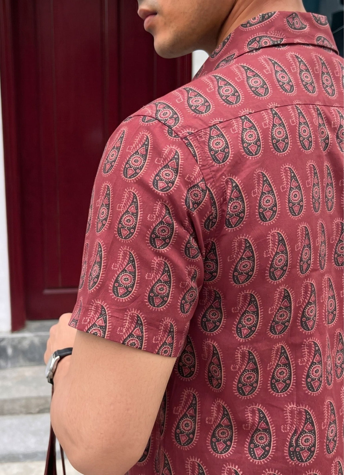 Desert Rose – Printed Cotton Half Sleeve Shirt - Jaipuri Crown