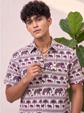 Desert Safari – Printed Cotton Half Sleeve Shirt - Jaipuri Crown
