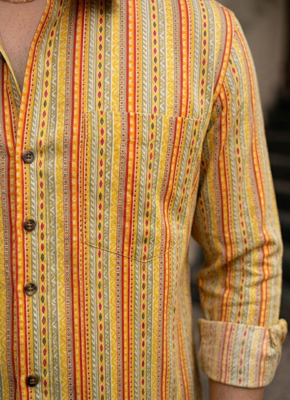 Desert Stripes – Full Sleeve Cotton Shirt - Jaipuri Crown