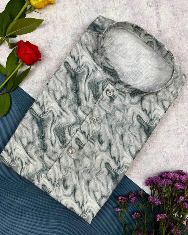 Distinctive Style Printed Kurta - Jaipuri Crown