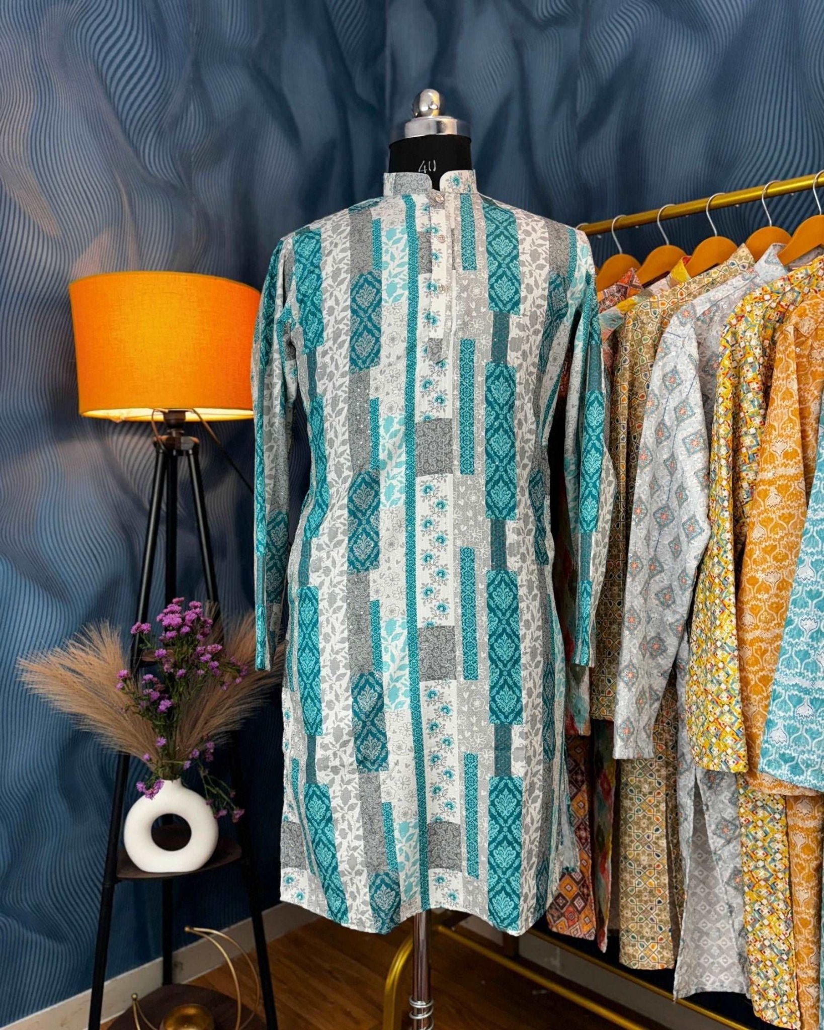 Divine Elegance Printed Kurta - Jaipuri Crown