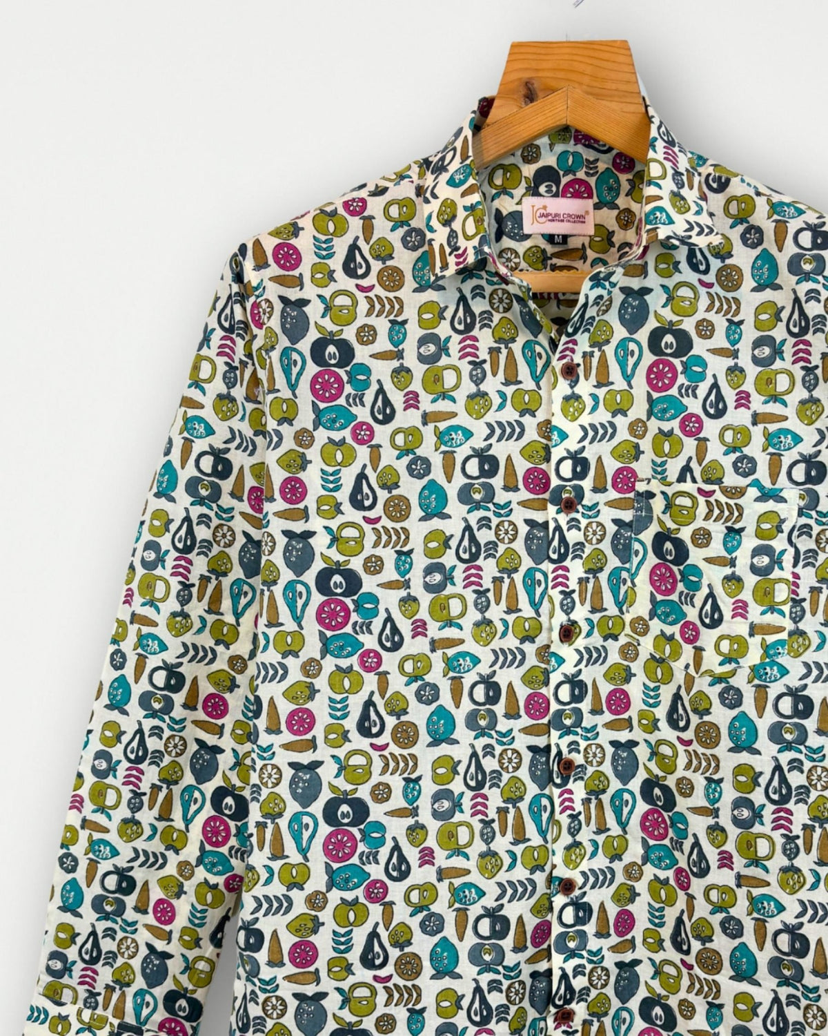 Echoing Steps - Pure Cotton Shirt - Jaipuri Crown