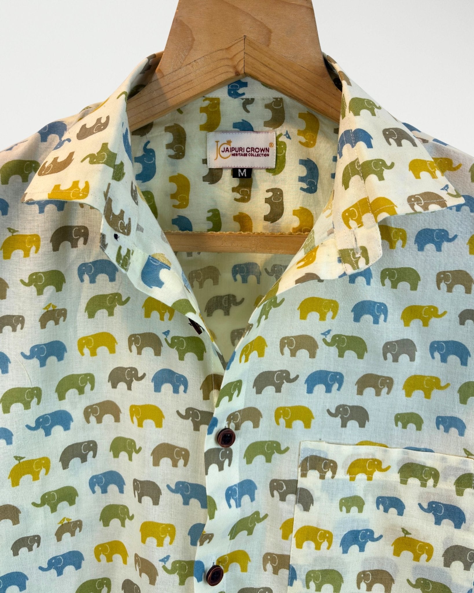 Ele Grid - Pure Cotton Shirt - Jaipuri Crown