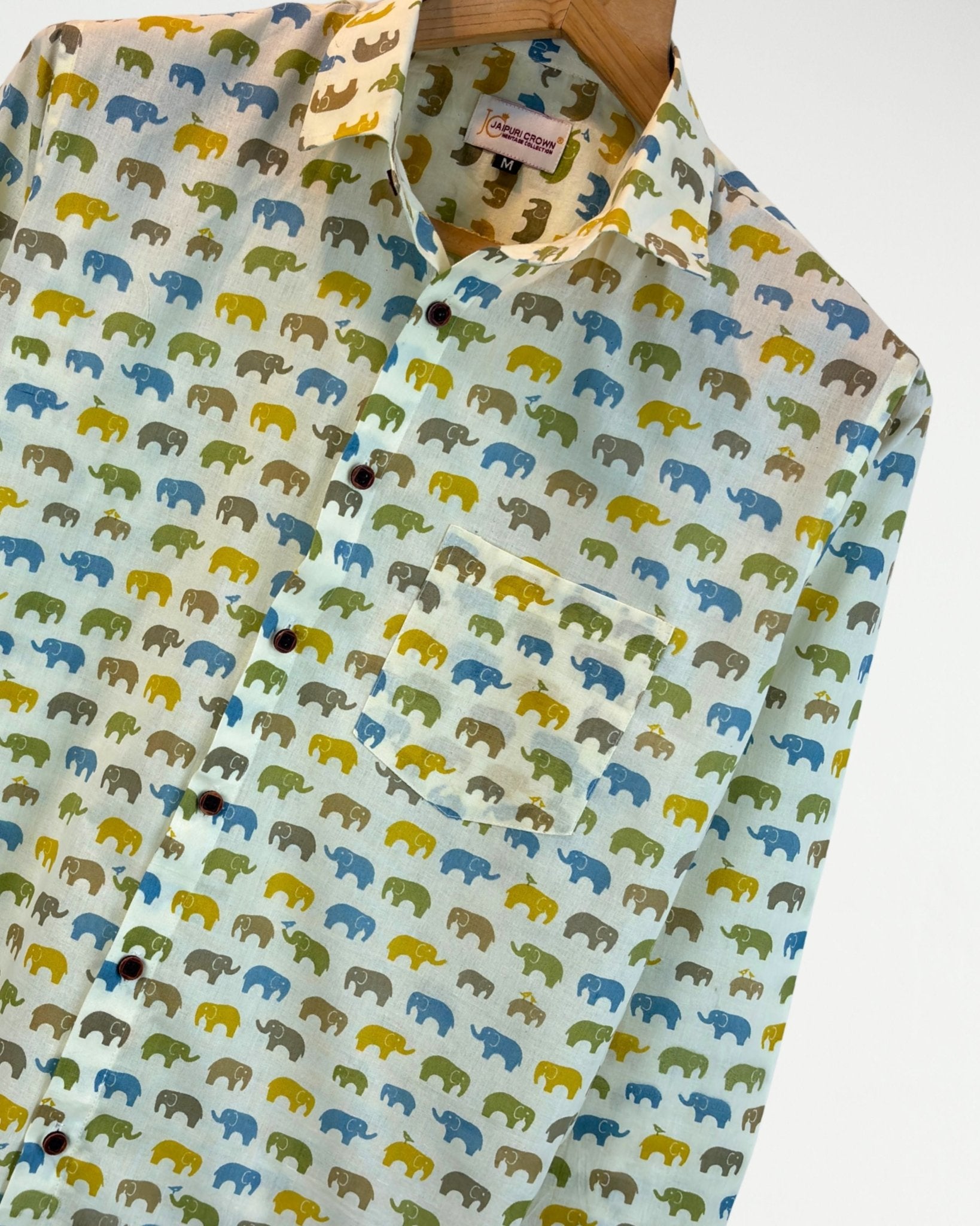 Ele Grid - Pure Cotton Shirt - Jaipuri Crown