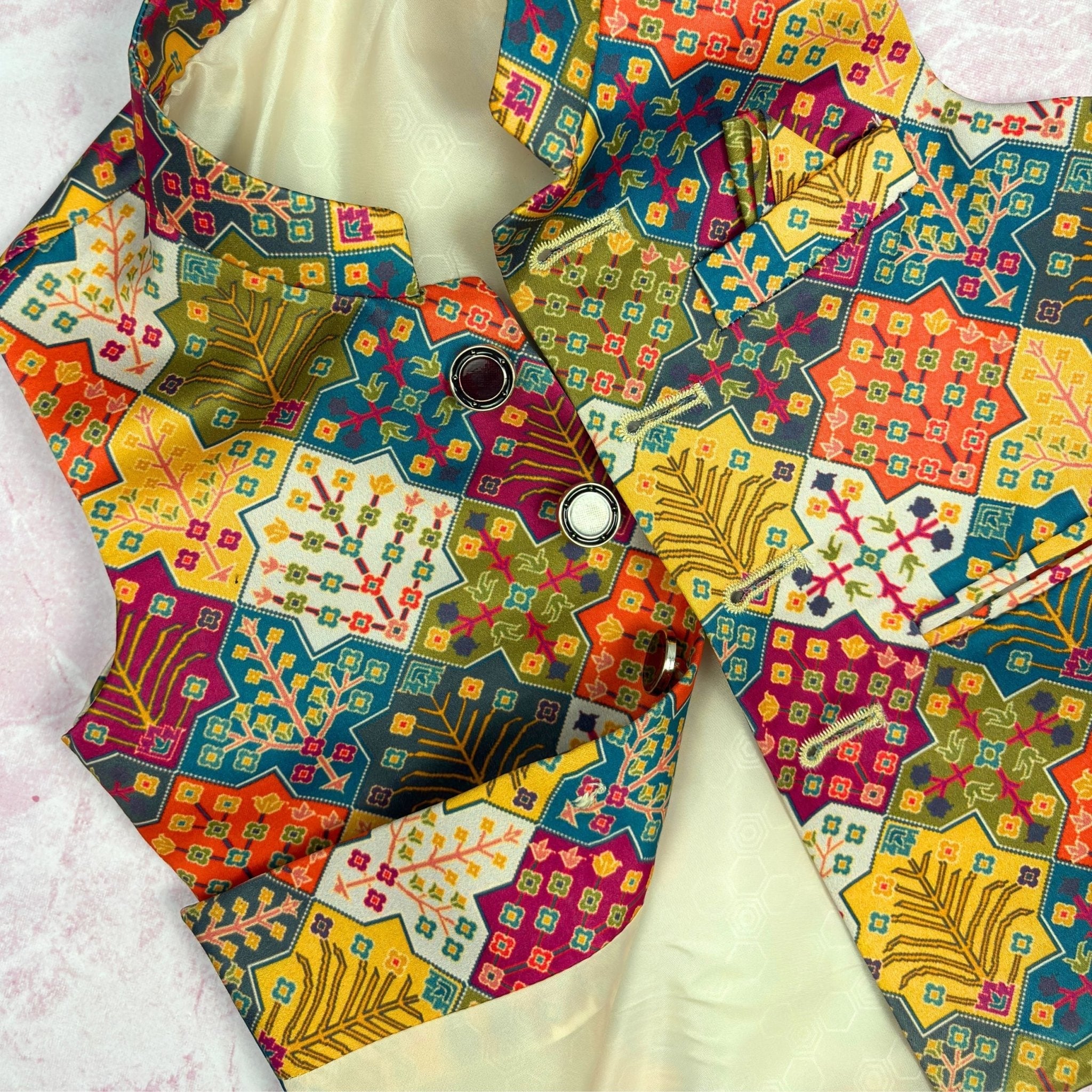 Elegance Modi Jacket for Kids - Jaipuri Crown