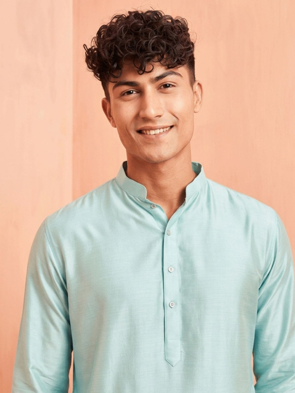 Elegant Aqua Kurta Pajama Set - Jaipuri Crown