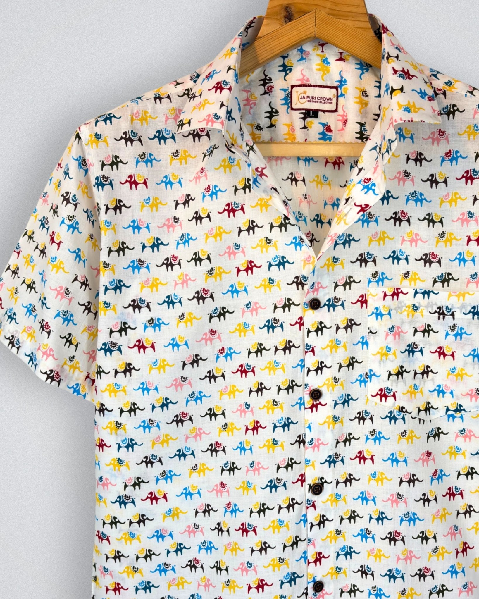 Elephant Carnival – Cotton Half Sleeve - Jaipuri Crown