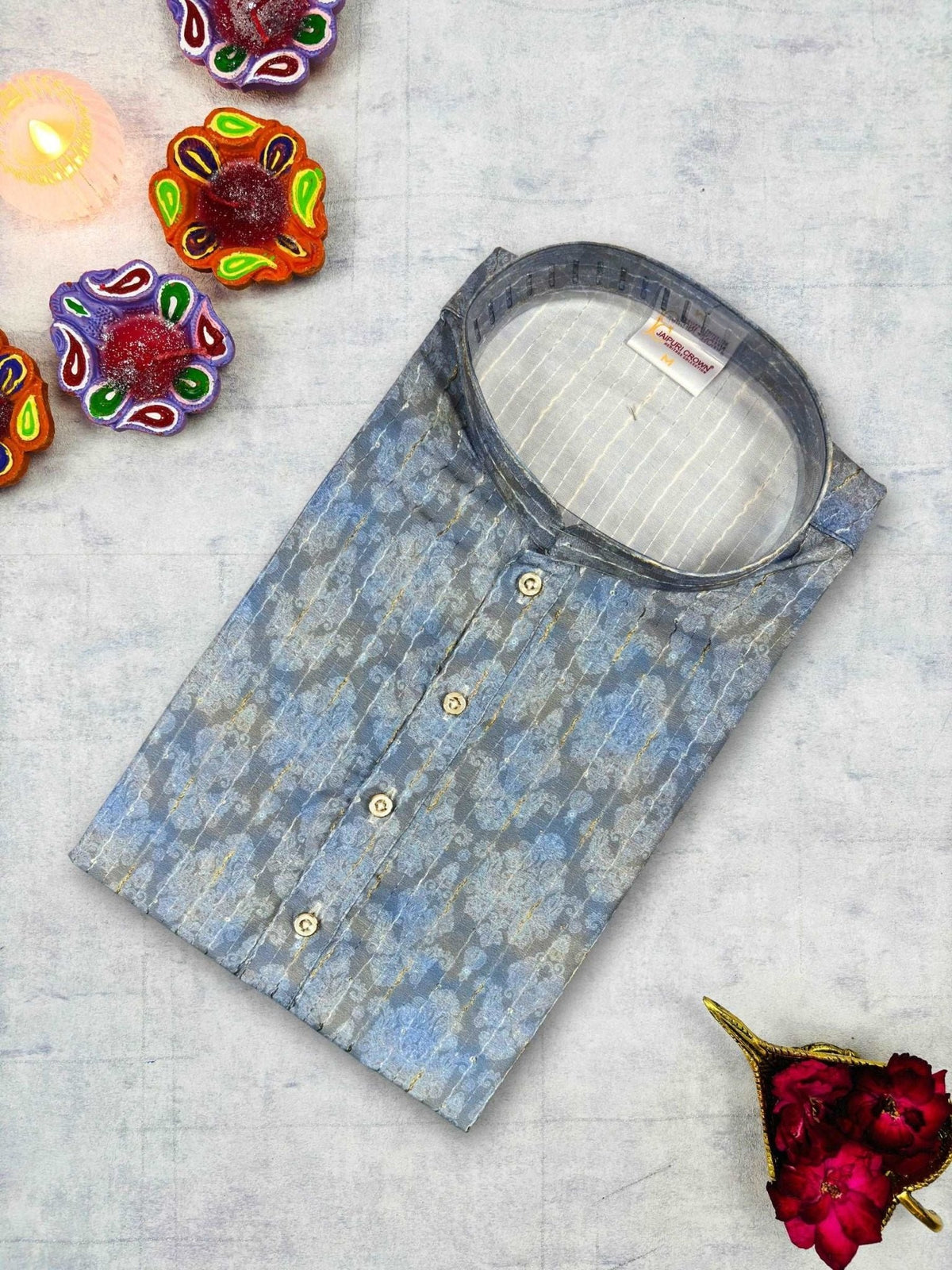Enchanting Golden Work Kurta - Jaipuri Crown