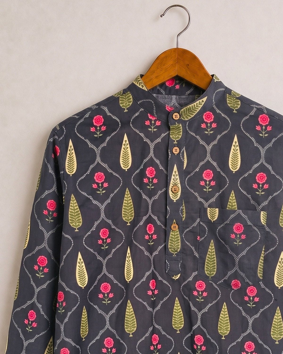 Eternal Elegance – Printed Cotton Short Kurta - Jaipuri Crown