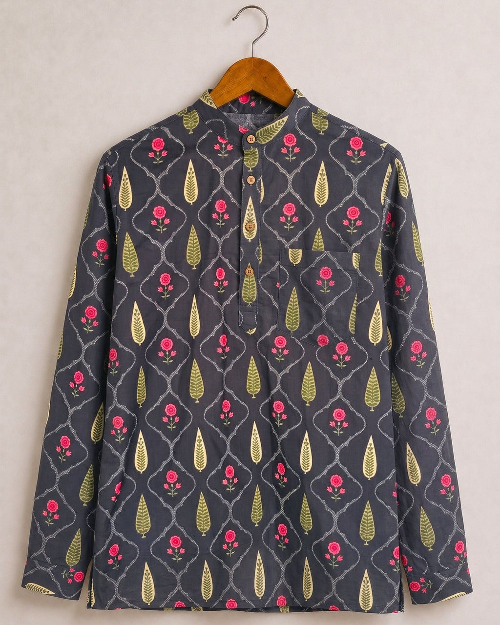 Eternal Elegance – Printed Cotton Short Kurta - Jaipuri Crown