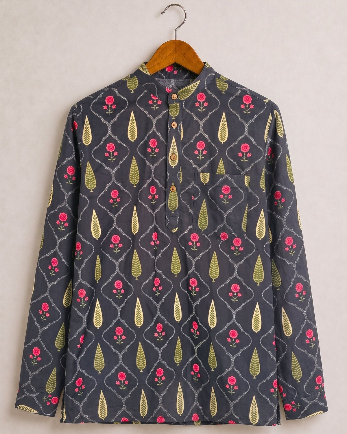 Eternal Elegance – Printed Cotton Short Kurta - Jaipuri Crown