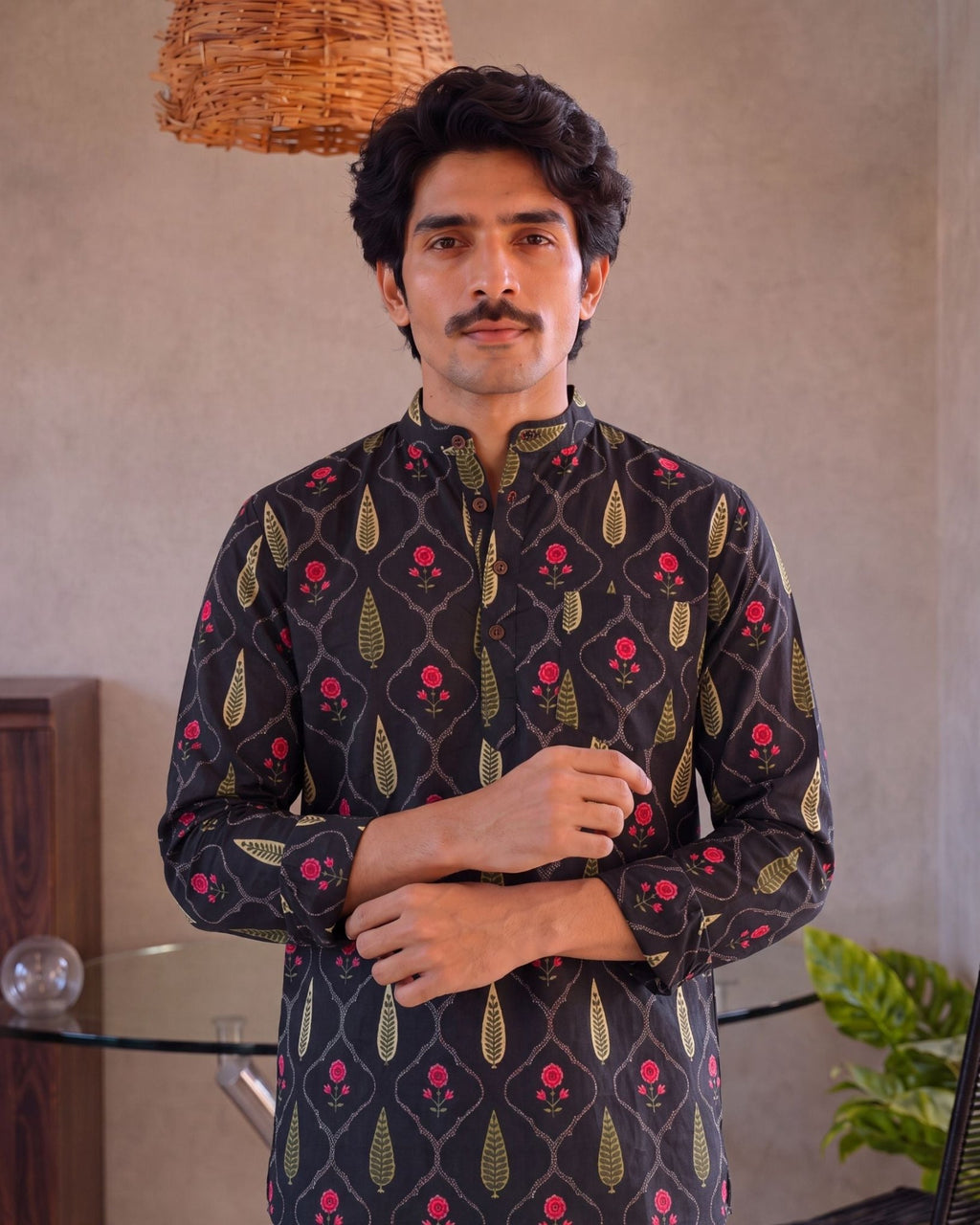 Eternal Elegance – Printed Cotton Short Kurta - Jaipuri Crown