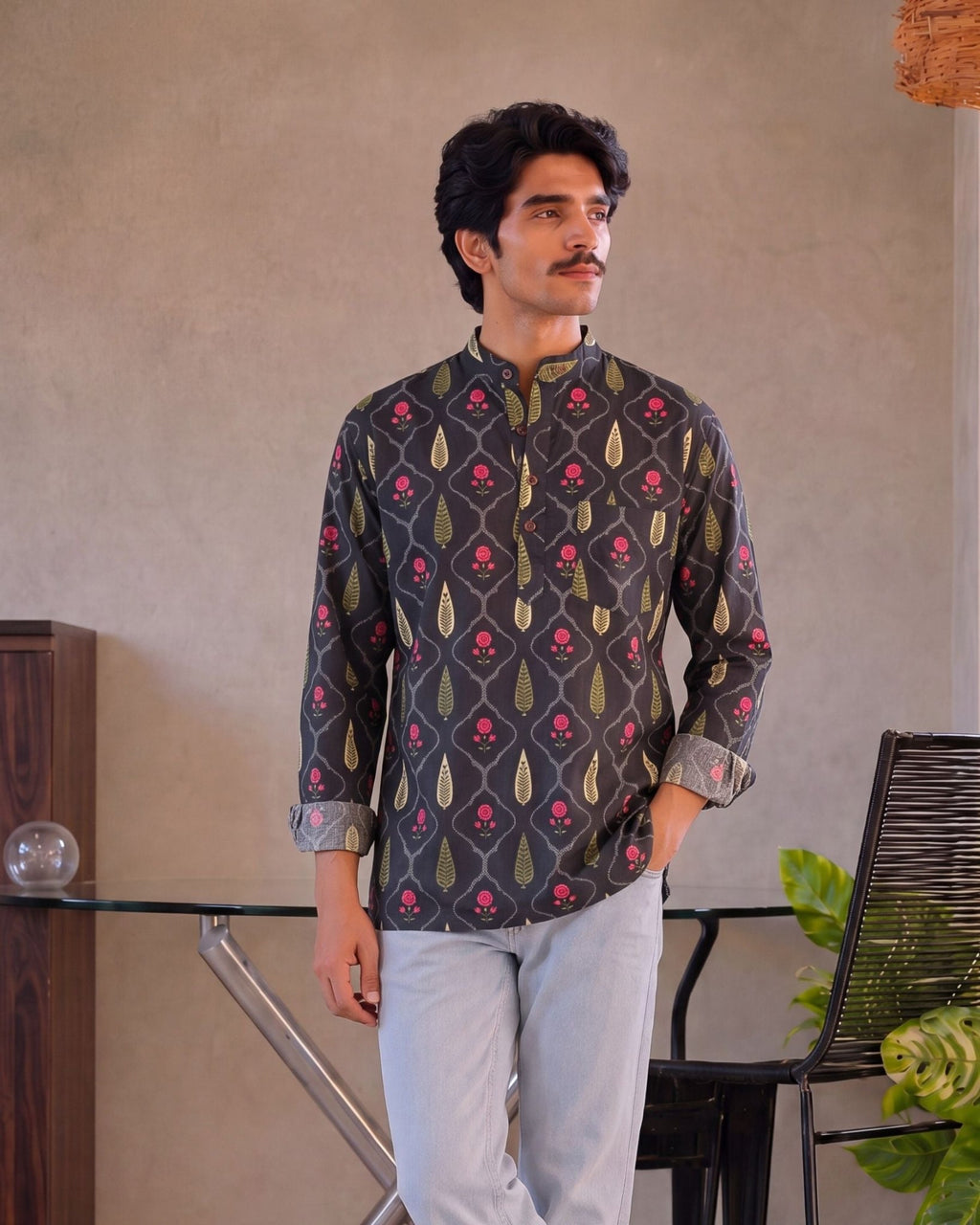Eternal Elegance – Printed Cotton Short Kurta - Jaipuri Crown