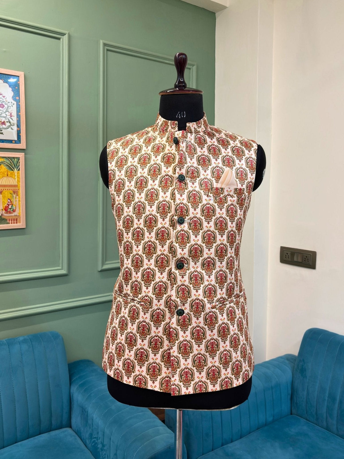 Ethnic Couture Modi Jacket - Jaipuri Crown